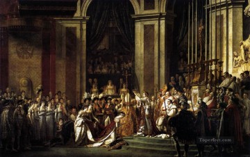  Coronation Art - Consecration of the Emperor Napoleon I and Coronation of the Empress Josephin Neoclassicism Jacques Louis David